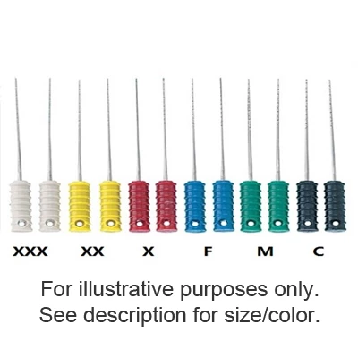 Brocca Barbed Nivo - XXX-Fine Bianca 25 mm (#1) 10/Pk. Manico Codificato a Colori