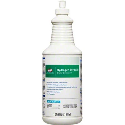 Limpiador desinfectante Clorox con peróxido de hidrógeno de 32 oz. Botella con tapa de tirón, 6/cs.