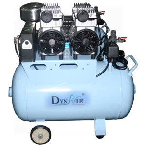 Compresor de aire DynAir, silencioso y sin aceite. Potencia: 1.5KW 2 HP. Flujo de aire máximo. Compresor de aire DynAir, silencioso y sin aceite. Potencia: 1.5KW 2 HP. Flujo de aire máximo.