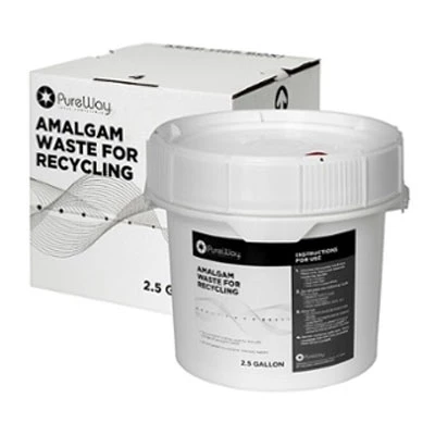PureWay Amalgam-Abfall-Recycling-System. 9,5-Liter-Eimer, Versandbox &