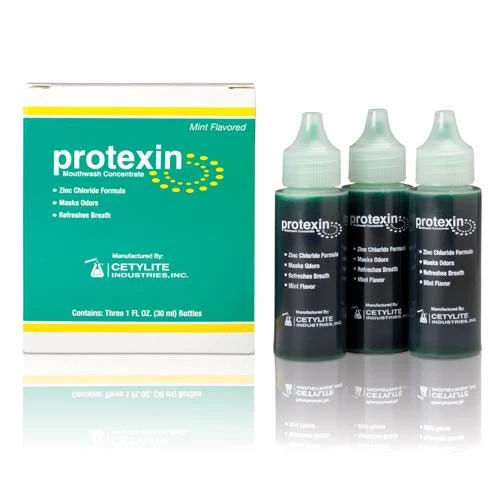 Protexin Mouthwash Concentrate. 3 - 1 oz. bottles. A Zinc Chloride Formula