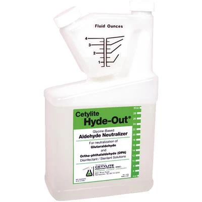 Neutralizador de Aldehído Hyde-Out, 1Qt. Neutraliza glutaraldehído y OPA alto.