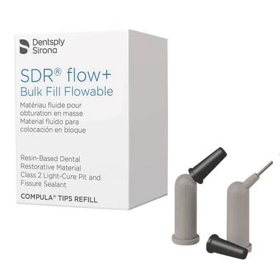 SureFil SDR Flow + Bulk Fill Flowable, tonalità A2, ricarica di punte Compula da 0,25 g, 15/pack.