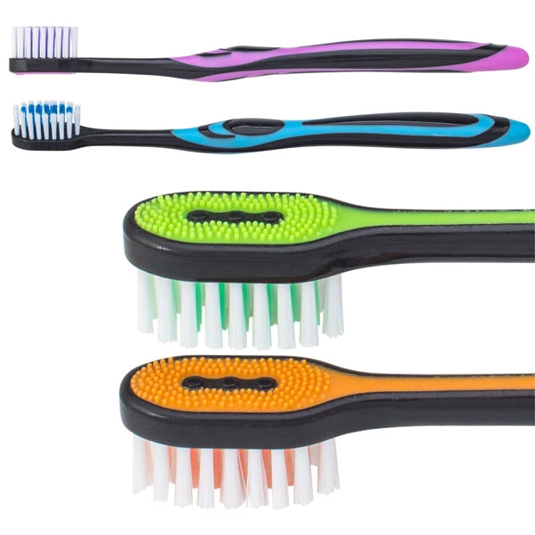 SmileGoods A301 Toothbrushes with Compact Head and Build-In Cheek & Tongue
