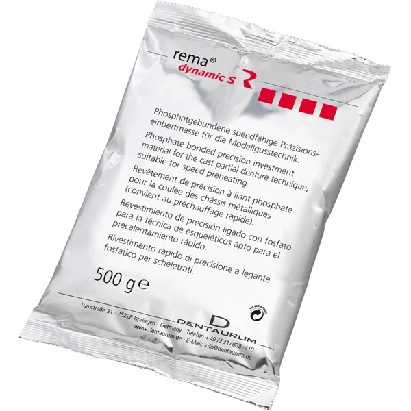Rema Dynamic S Casting Investment Material, Green, 16 x 500 g Bags (8 kg)