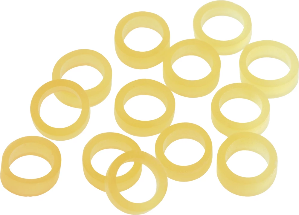 Elásticos de látex intraorales Dentaurum, fuertes, 10 x 100 anillos/bolsa. Fuerza de tracción.