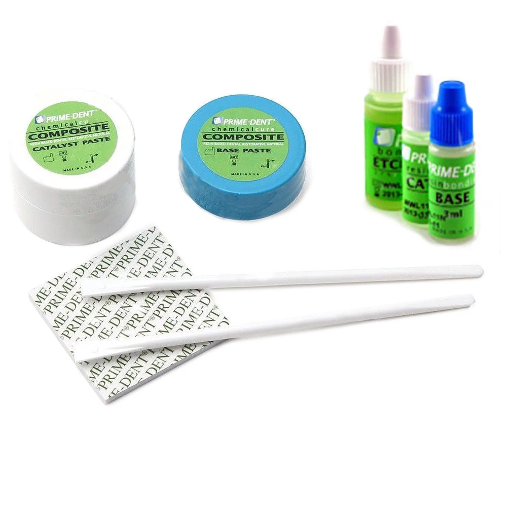 Prime-Dent Chemical Cure Composite 1.5 /1.5 g with Bonding Kit. Highly filled