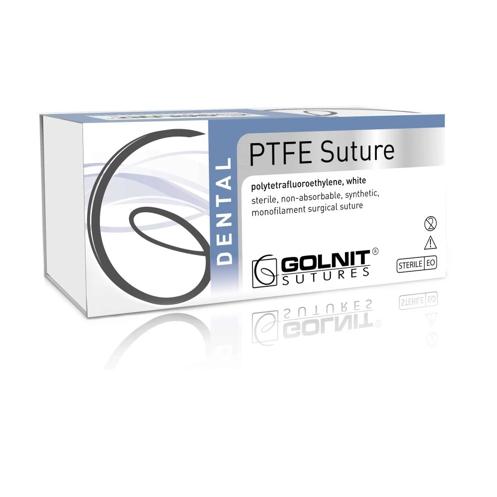 Golnit 4/0, 18"(45 мм) PTFE шовний матеріал з голкою PS-2 (3/8 кола, 18 мм), 12/упаковка