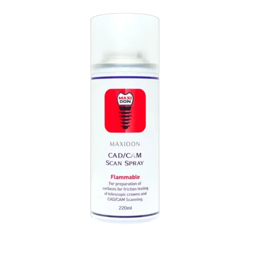 Spray Maxidon para escáner CAD/CAM, 220 ml (9 oz). Funciona con todos los equipos dentales.