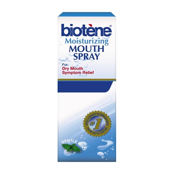 Biotene Spray Hidratante para la Boca, sabor Menta Suave, Caja de 6 - botellas de 1.5 oz.