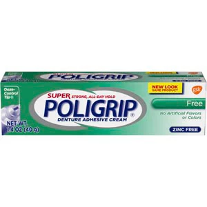 Poligrip Super Free Prothesenhaftcreme, 24 - 1,4 oz Tuben. Zinkfrei.