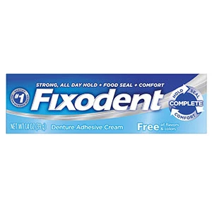 Fixodent Free Creme Adesivo para Dentaduras, Original. Caixa com 24 - 39g.