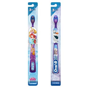 Oral-B Kids 3+ Toothbrush, Disney Princess, Pixar Toy Story character