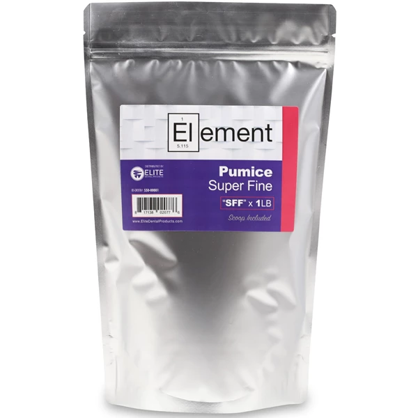 Elemento Pómez, Súper Fino, bolsa de 1 lb. Refinado de roca volcánica de primera calidad.