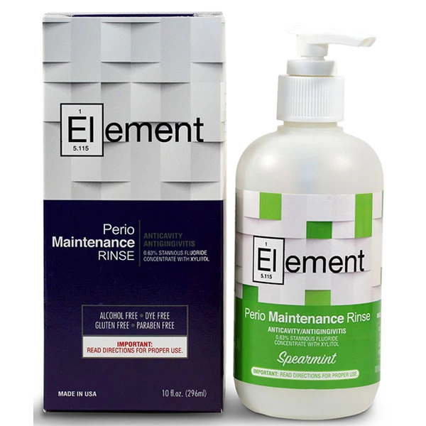 Element 0.63% Stannous Perio Rinse - Spearmint, 10 fl oz. Bottle