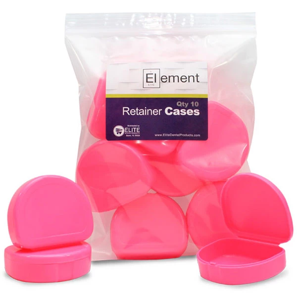 Element Orthodontic Retainer Case - Pink, Bag of 10 boxes. Big enough to hold Element Orthodontic Retainer Case - Pink, Bag of 10 boxes. Big enough to hold