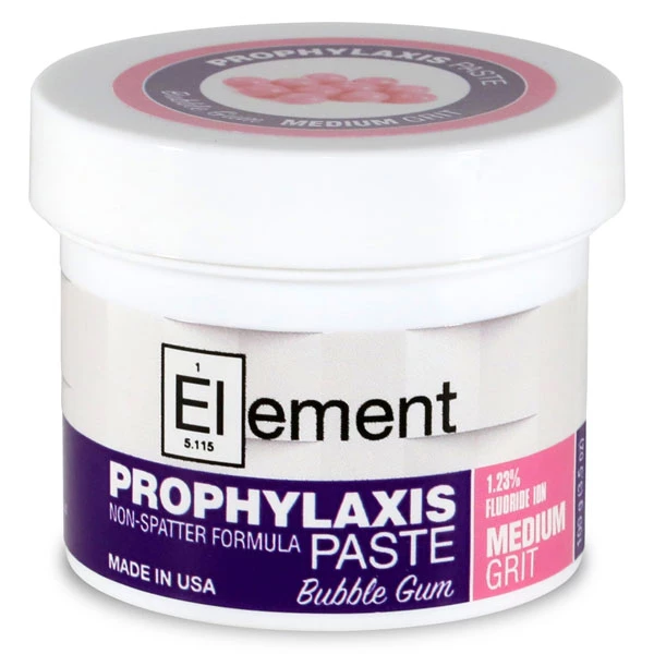Element Prophy-Paste-Behälter - Mittel, 100 g. Kaugummi-Geschmack mit 1,23% Fluorid.