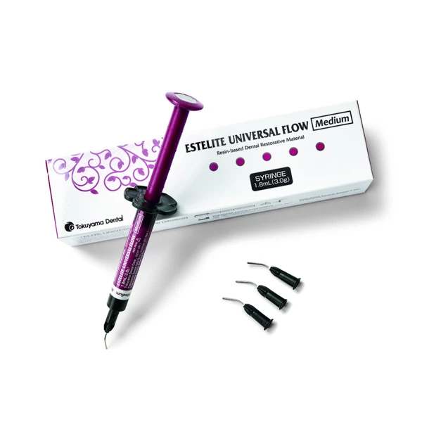 Estelite Universal Flow Medium Flow (CE) – 3 g Syringe and Tips. Supra-nano