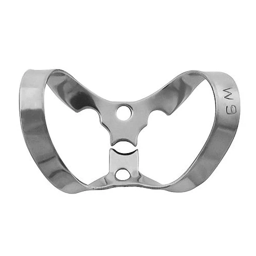ProDent USA Clamp #W9 for Upper Centrals, Wingless, Smooth. Stainless steel