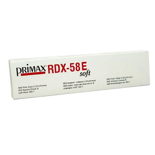 Primax RDX-58 E Soft - X-Ray Film Size 2 - 150/Pk. Speed Class E, size 3 x 4