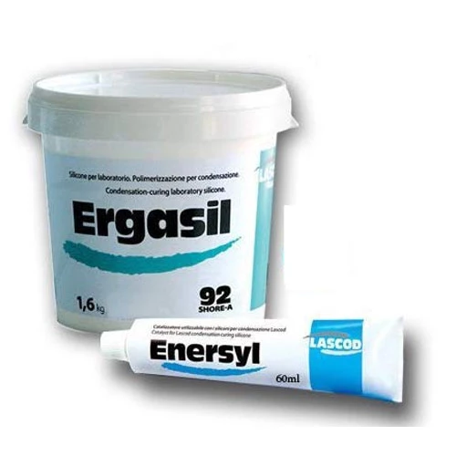 Ergasil C-silicona masilla, 1.6 Kg. envase plástico base, 60 ml de pasta Enersyl.