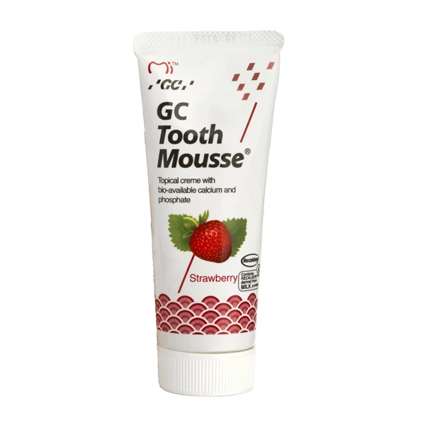 GC Tooth Mousse PAQUETE DE EXPORTACIÓN - Fresa, 10 x 40 g Tubo. Crema tópica.