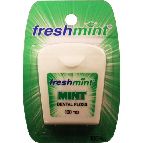 Freshmint Waxed Floss, Mint, 100 yds, 72/cs, 12/bag