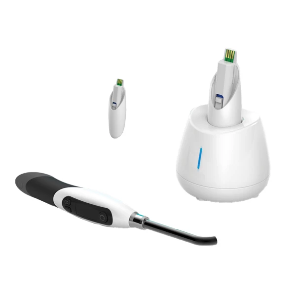 Lampada di polimerizzazione Woodpecker B-Cure con 2 batterie e caricabatterie. 4 modalità di lavoro.