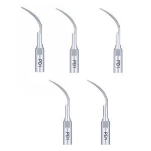 DTE, Puntas de Escalador Ultrasonido Plateadas PD1 - 5/Paq. Puntas para Escalado Periodontal.