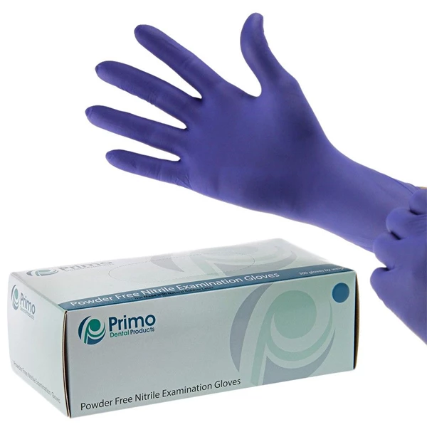 Primo Nitrile Exam Gloves, Medium, 300/Bx. Cobalt Blue, Powder Free