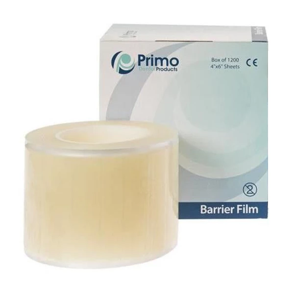 Primo 4" x 6" Barrier Film, klar. Rolle mit 1200 Blättern. Antihaftenden Kanten.