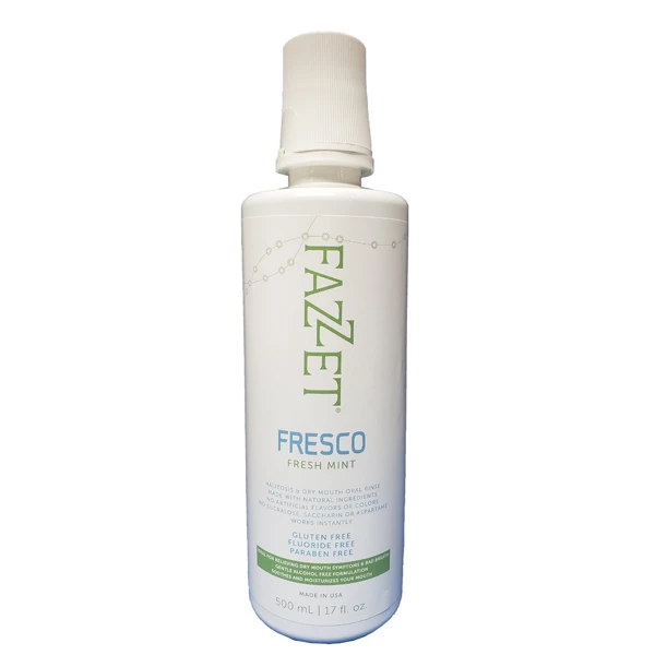 Fazzet Fresco-Natural Mouthwash for Halitosis and Dry Mouth, Fresh Mint, 500ml Fazzet Fresco-Natural Mouthwash for Halitosis and Dry Mouth, Fresh Mint, 500ml