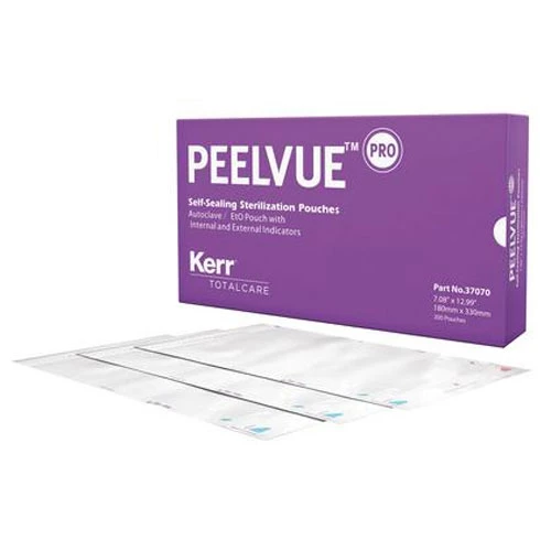 PeelVue PRO Self-Sealing Sterilization Pouch, 200/Box. 7.08" x 12.99", Triple