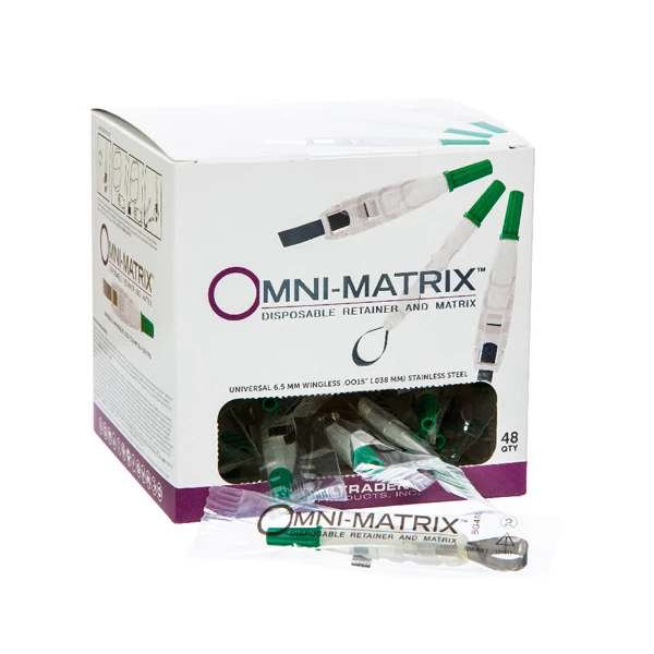 Omni-Matrix Universal 6.5mm Winged .0015" (.038mm) SS Green, 48/Pk