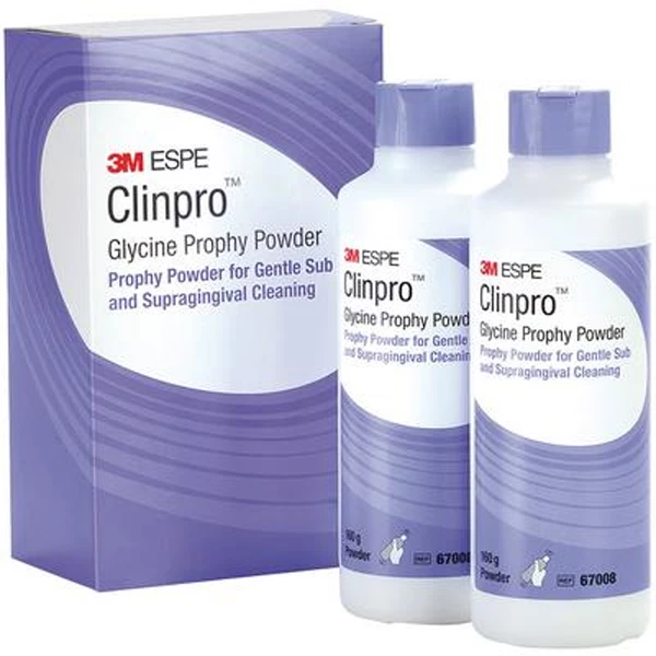 Clinpro Glycine Prophy Powder 2 x 6,5 унции. Мягкий профи-порошок для безопасной обработки.