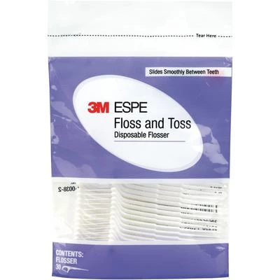 Floss N Toss Disposable Flossers 48 x 30/pk. Disposable flossers in resealable